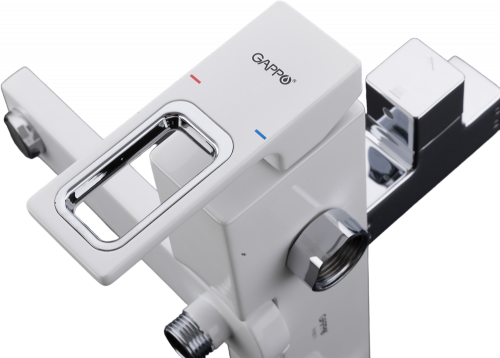 Душевая стойка Gappo G17 G2417-8 белый, хром, Душевые панели, Душевые системы, Стойки, Гарнитуры, лейки, тропический душ в Москве Тел.: +7 (968) 040-40-82
