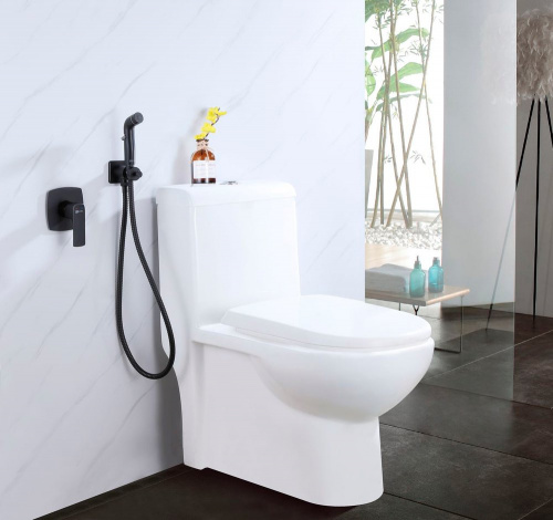 Гигиенический душ Lemark Ursus LM7219BL, черный, встраиваемый купить по всей России