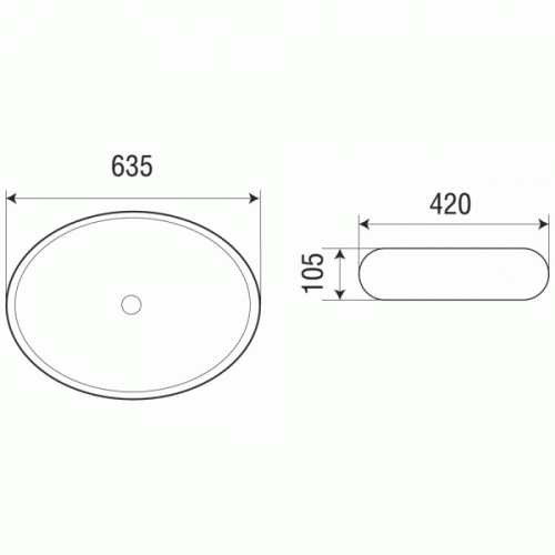 Накладная раковина WeltWasser Elbach 3075 белый глянец интернет магазина сантехники Акванота
