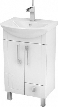 Тумба с раковиной Triton Диана 50 R, 2 двери, 1 ящик, белая