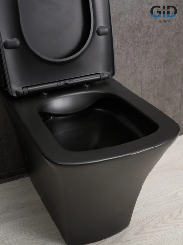 Унитаз напольный GID Cuadrado Tn2184Bm черный матовый 62.5x37x83 в интернет магазине сантехники Акванота в Москве Тел.: +7 (968) 040-40-82