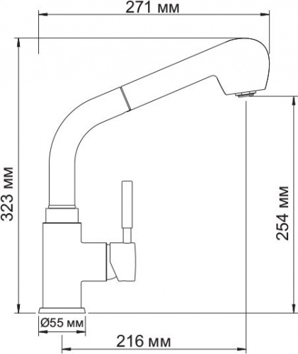 Смеситель для кухни Wasserkraft Main 4166 купить по всей России