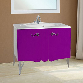 Тумба с раковиной Bellezza Эстель 80 фиолетовая