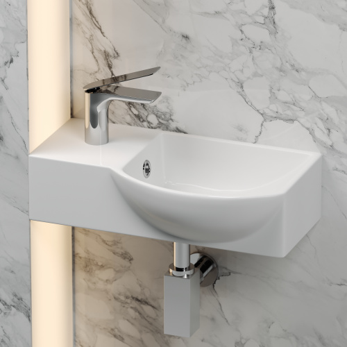Накладная раковина Ceramica Nova Element CN6039R 40x22x12 правая интернет магазина сантехники Акванота