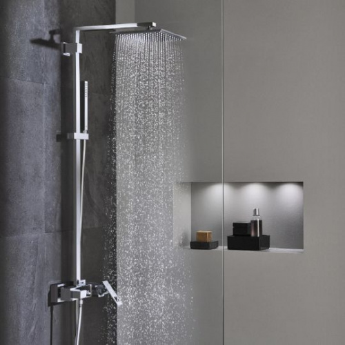 Душевая стойка Grohe Euphoria Cube 23147001, Душевые панели, Душевые системы, Стойки, Гарнитуры, лейки, тропический душ в Москве Тел.: +7 (968) 040-40-82