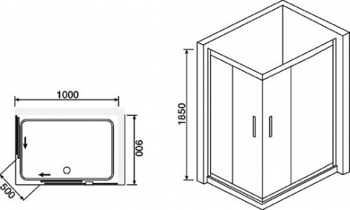 Душевой уголок RGW Classic CL-42 90x100x185 интернет магазина сантехники Акванота