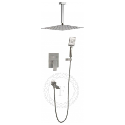 Душевая система встраиваемая Filarete Waterfall FL1012NK, никель, Душевые панели, Душевые системы, Душевые стойки, Гарнитуры, лейки, тропический душ в Москве Тел.: +7 (968) 040-40-82