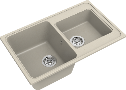 Мойка кухонная Ewigstein Elegant 80D 78x48 бежевая