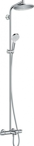 Душевая стойка Hansgrohe Crometta S 240 Showerpipe 27320000, Душевые панели, Душевые системы, Стойки, Гарнитуры, лейки, тропический душ в Москве Тел.: +7 (968) 040-40-82