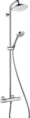 Душевая стойка Hansgrohe Croma 220 Showerpipe 27188000 EcoSmart, Душевые панели, Душевые системы, Стойки, Гарнитуры, лейки, тропический душ в Москве Тел.: +7 (968) 040-40-82