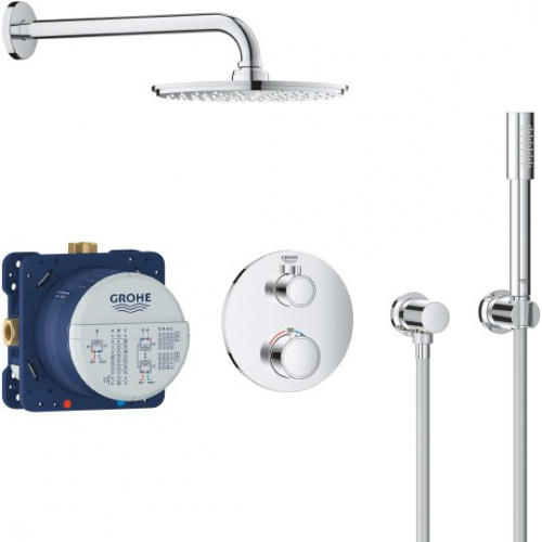 Душевой комплект Grohe Grohtherm 34732000 с термостатом, Душевые панели, Душевые системы, Душевые стойки, Гарнитуры, лейки, тропический душ в Москве Тел.: +7 (968) 040-40-82
