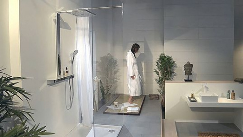 Душевая стойка Hansgrohe Rainmaker Select 460 3jet showerpipe, Душевые панели, Душевые системы, Стойки, Гарнитуры, лейки, тропический душ в Москве Тел.: +7 (968) 040-40-82
