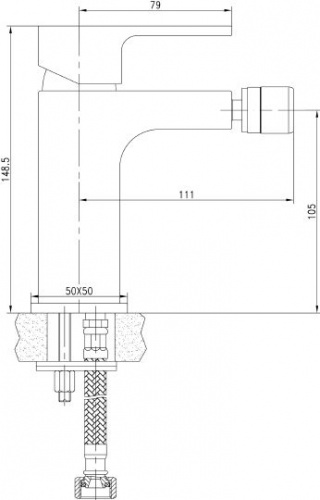 Смеситель для биде Aquanet Cubic SD90444-2 купить по всей России