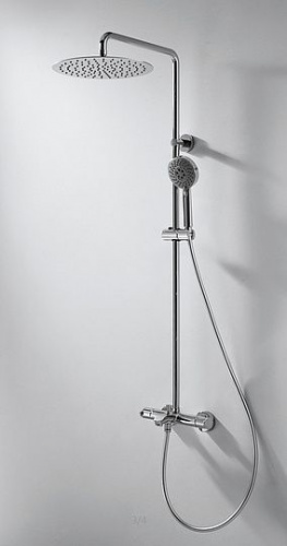 Душевая стойка Bravat Waterfall F639114C-A3-RUS, Душевые панели, Душевые системы, Стойки, Гарнитуры, лейки, тропический душ в Москве Тел.: +7 (968) 040-40-82