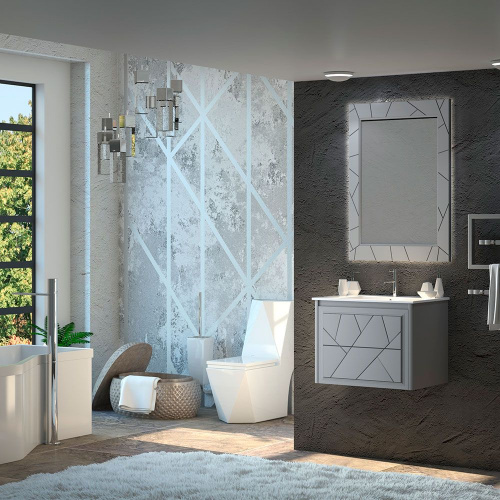 Зеркало Opadiris Луиджи 80 серое