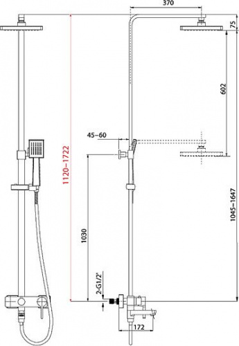 Душевая стойка Lemark Tropic LM7004C, Душевые панели, Душевые системы, Стойки, Гарнитуры, лейки, тропический душ в Москве Тел.: +7 (968) 040-40-82