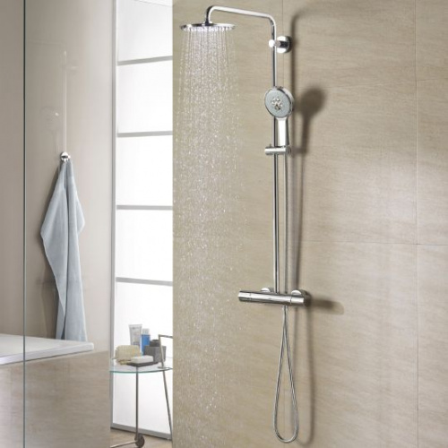 Душевая стойка Grohe Rainshower System 210 27967000, Душевые панели, Душевые системы, Стойки, Гарнитуры, лейки, тропический душ в Москве Тел.: +7 (968) 040-40-82