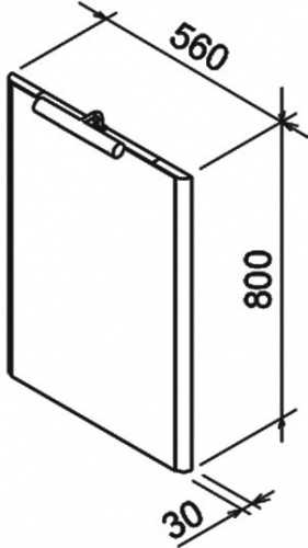 Зеркало Ravak Rosa М 560 белое