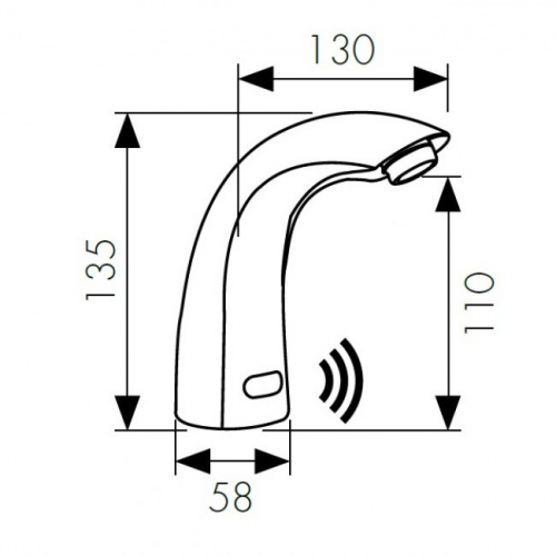 Смеситель для раковины Kaiser Sensor 38411 сенсорный купить по всей России