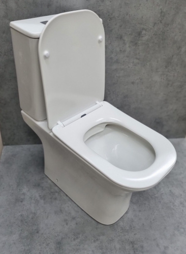 Унитаз компакт CeramaLux 1215-P безободковый, микролифт в интернет магазине сантехники Акванота в Москве Тел.: +7 (968) 040-40-82