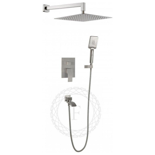 Душевая система встраиваемая Filarete Waterfall FL1010NK, никель, Душевые панели, Душевые системы, Душевые стойки, Гарнитуры, лейки, тропический душ в Москве Тел.: +7 (968) 040-40-82