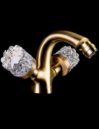 Смеситель для биде Boheme Crystal 316-CRST Бронза купить по всей России