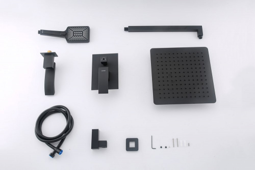 Душевой комплект Gappo G07 G7107-6 черный, Душевые панели, Душевые системы, Душевые стойки, Гарнитуры, лейки, тропический душ в Москве Тел.: +7 (968) 040-40-82