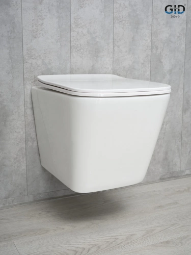 Унитаз подвесной GID Cuadrado Tr2143 белый 49x34x36 в интернет магазине сантехники Акванота в Москве Тел.: +7 (968) 040-40-82