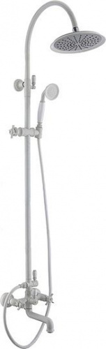 Душевая стойка Elghansa Praktic 2312660-2F stone white, Душевые панели, Душевые системы, Стойки, Гарнитуры, лейки, тропический душ в Москве Тел.: +7 (968) 040-40-82