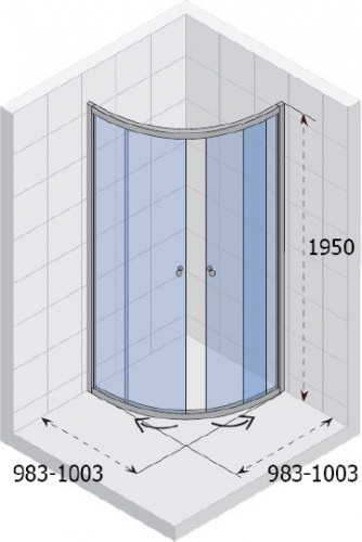 Душевой уголок Riho Lucena GK26200 100x100 см интернет магазина сантехники Акванота