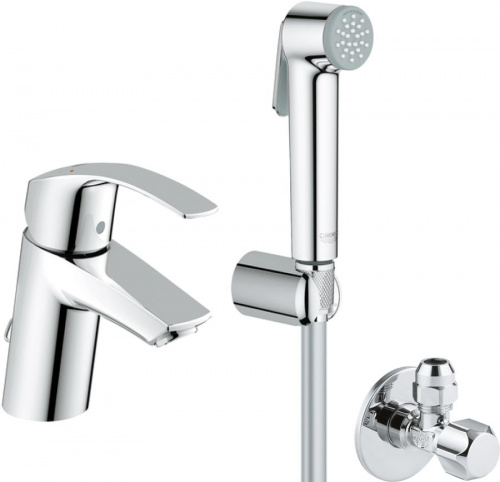 Смеситель для раковины Grohe Eurosmart New 23124002 с гигиеническим душем купить по всей России