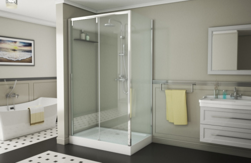 Душевой уголок Bravat Slimline 120х80х195 интернет магазина сантехники Акванота