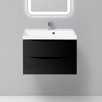 Тумба с раковиной BelBagno Marino 70 nero lucido
