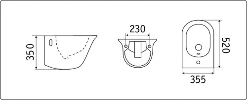 Подвесное биде CeramaLux TR5129