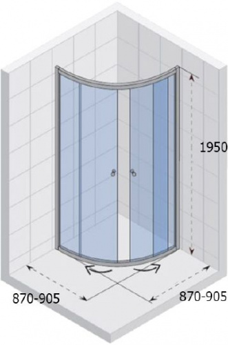 Душевой уголок Riho Hamar GR33200 90x90 см интернет магазина сантехники Акванота