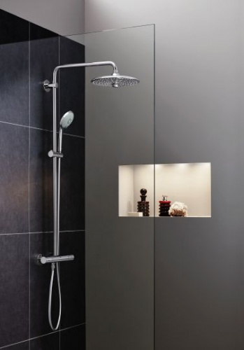 Душевая стойка Grohe Euphoria 27615001, Душевые панели, Душевые системы, Стойки, Гарнитуры, лейки, тропический душ в Москве Тел.: +7 (968) 040-40-82