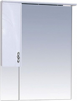 Зеркало-шкаф Misty Сицилия 65 L с подсветкой, белая эмаль