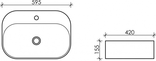 Раковина накладная Ceramica Nova Element CN5012 59.5x42x15.5 см интернет магазина сантехники Акванота