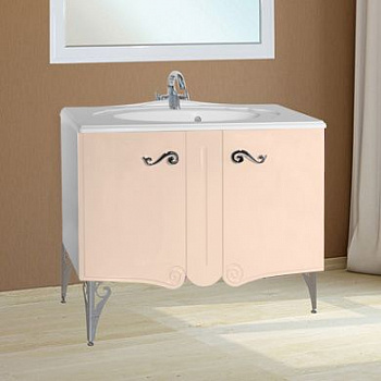 Тумба с раковиной Bellezza Эстель 90 бежевая