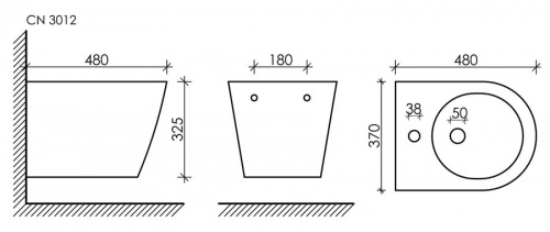 Подвесное биде Ceramica Nova Forma CN3012