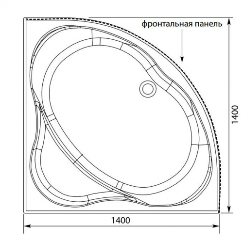 Акриловая ванна Aquanet Palau 140 см