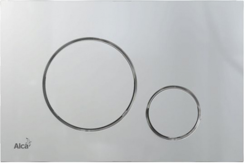 Кнопка смыва AlcaPlast THIN M672 хром матовый интернет магазина сантехники Акванота