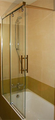 Шторка на ванну GuteWetter Slide Pearl GV-862 левая 95 см стекло бесцветное, профиль хром