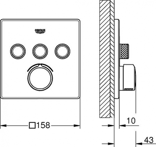 Смеситель для душа Grohe Grohtherm SmartControl 29149000 купить по всей России