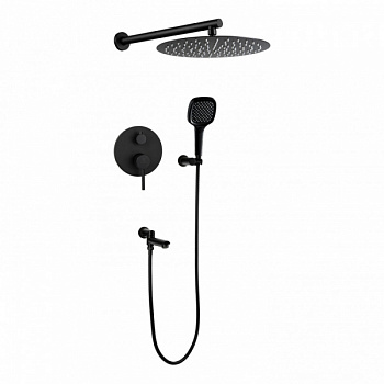 Душевая система встраиваемая Filarete Roun FL1026BL, черный