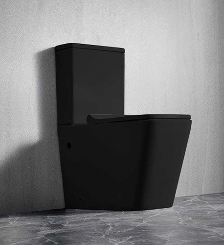 Унитаз-компакт CeramaLux 2171MB безободковый, Soft Close, черный матовый 33.5x60.5x81см в интернет магазине сантехники Акванота в Москве Тел.: +7 (968) 040-40-82