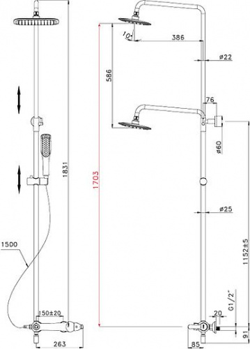Душевая стойка Lemark Swan LM5462BG, Душевые панели, Душевые системы, Стойки, Гарнитуры, лейки, тропический душ в Москве Тел.: +7 (968) 040-40-82