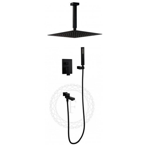 Душевая система встраиваемая Filarete Fing FL1042BL, черный, Душевые панели, Душевые системы, Душевые стойки, Гарнитуры, лейки, тропический душ в Москве Тел.: +7 (968) 040-40-82