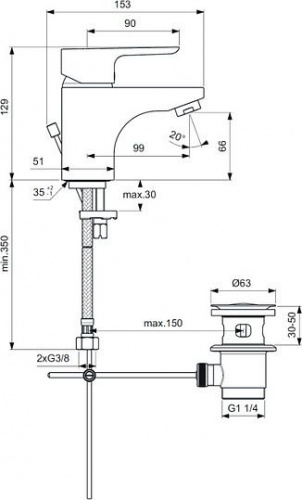 Смеситель для раковины Ideal Standard Ceraplan III B0700AA купить по всей России