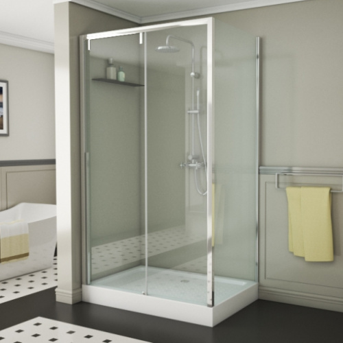 Душевой уголок Bravat Slimline 120х80х195 интернет магазина сантехники Акванота
